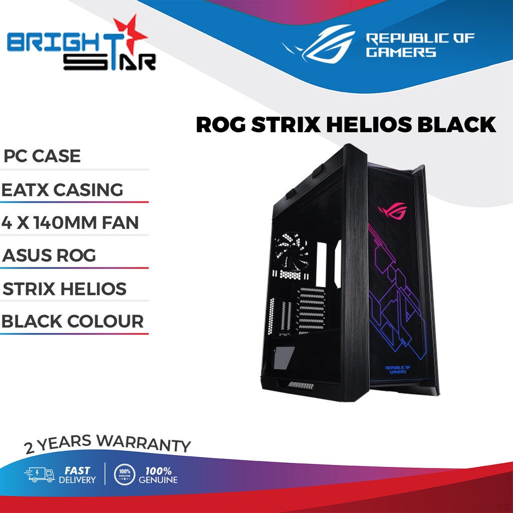 ASUS CASING ROG STRIX HELIOS GX601 ( BLACK | EATX | 4 x 140MM FAN