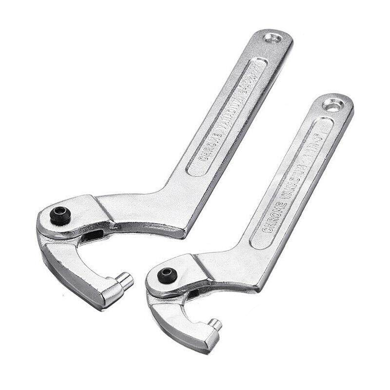 32-76/51-120mm Adjustable Hook Wrench C Spanner Tool Motorcycle