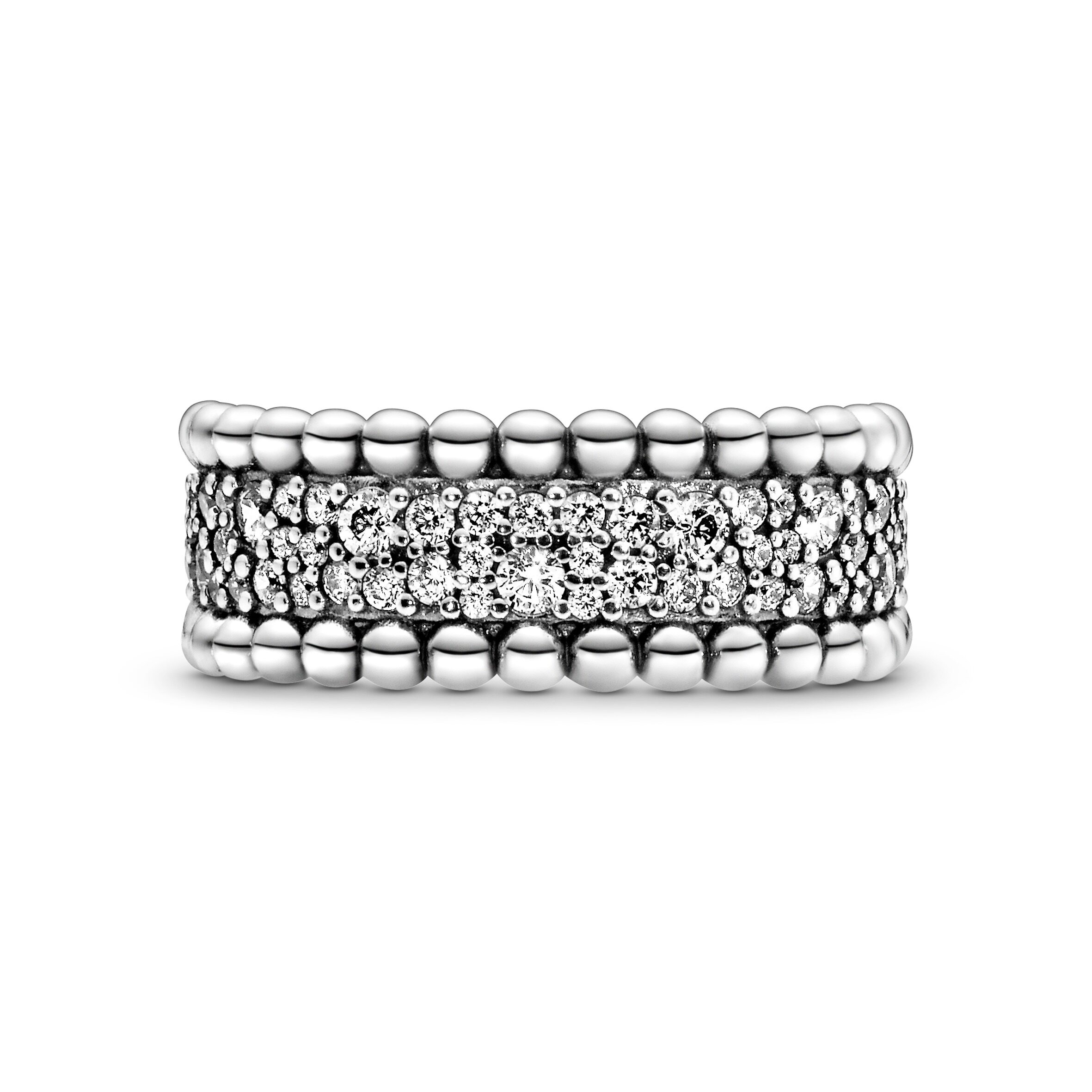 2021 Original Pandoras Beaded Pav?Band Ring