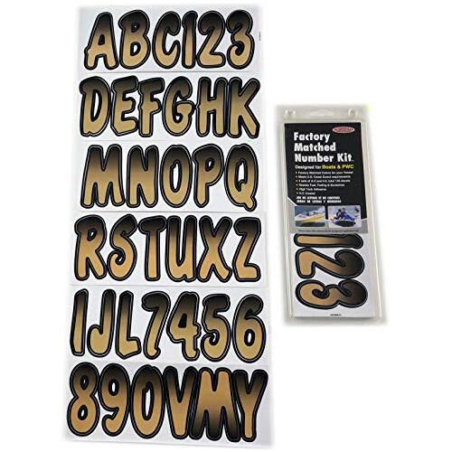 Hardline Products BLKBE700 Black//Beige Factory Matched Registration Number Kit