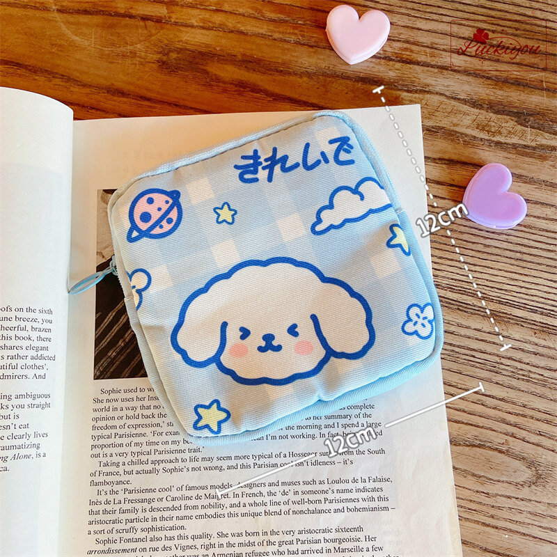 Large Capacity Women Tampon Storage Bag Mini Cute Portable Sanitary Napkin Bag Waterproof Tampon Bag Sanitary Pad Pouch Kawaii