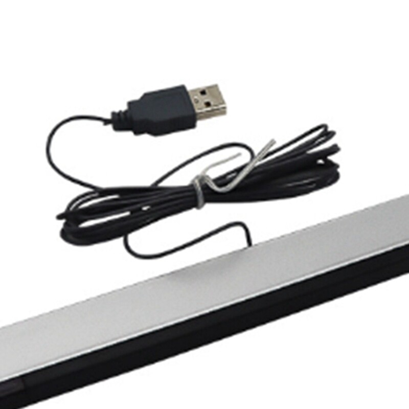 For Wii Sensor Bar Silver Sensor Bar Wired Receivers IR Signal Ray USB Plug Replacement for Nitendo Remote