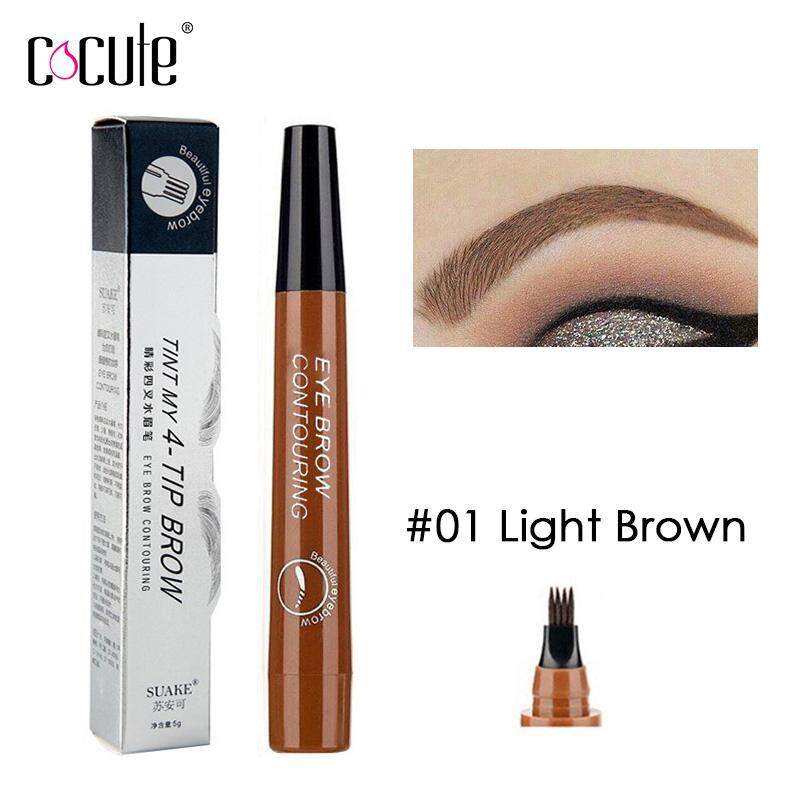 Cocute Microblading Eyebrow Pencil Tint 4 Tip Liquid Brow Tattoo Pen 5 Colors Paint Makeup Eyebrows Waterproof Cosmetic Eye brow Liner giá rẻ