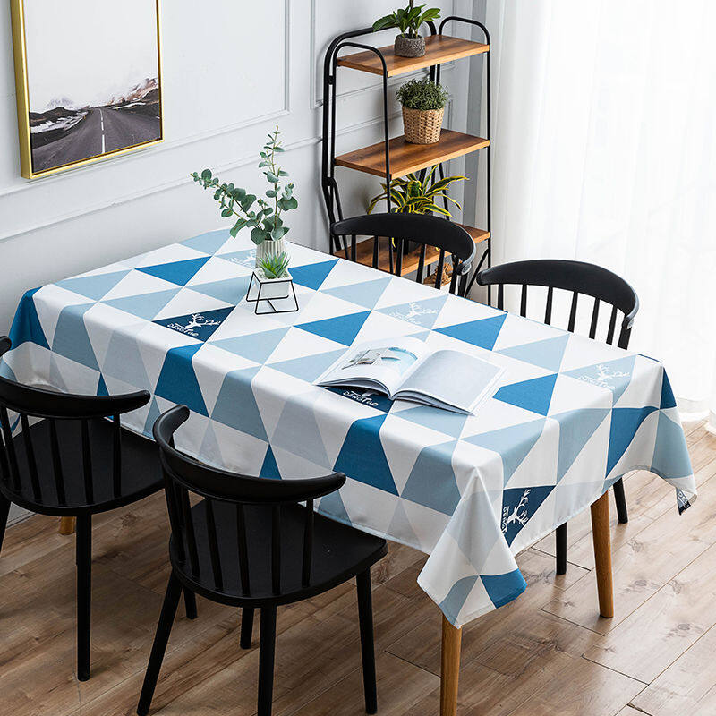 Lovehome Tablecloth 2 4 6 8-Seater Rectangular Dining Table Cloth Waterproof Oilproof Hotproof Table Cover