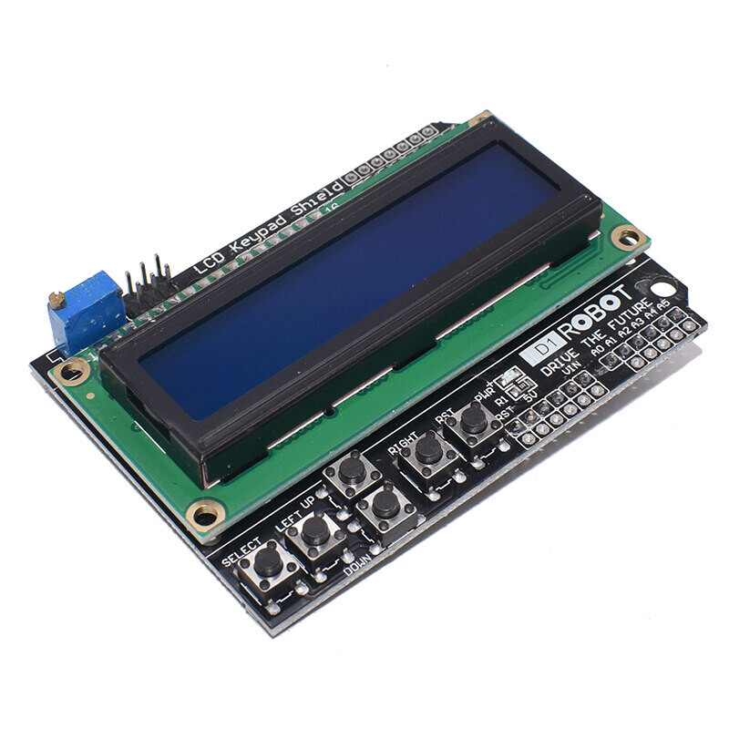 1PCS LCD Keypad Shield LCD1602 LCD 1602 Module Display For Arduino ATMEGA328 ATMEGA2560 raspberry pi UNO blue screen