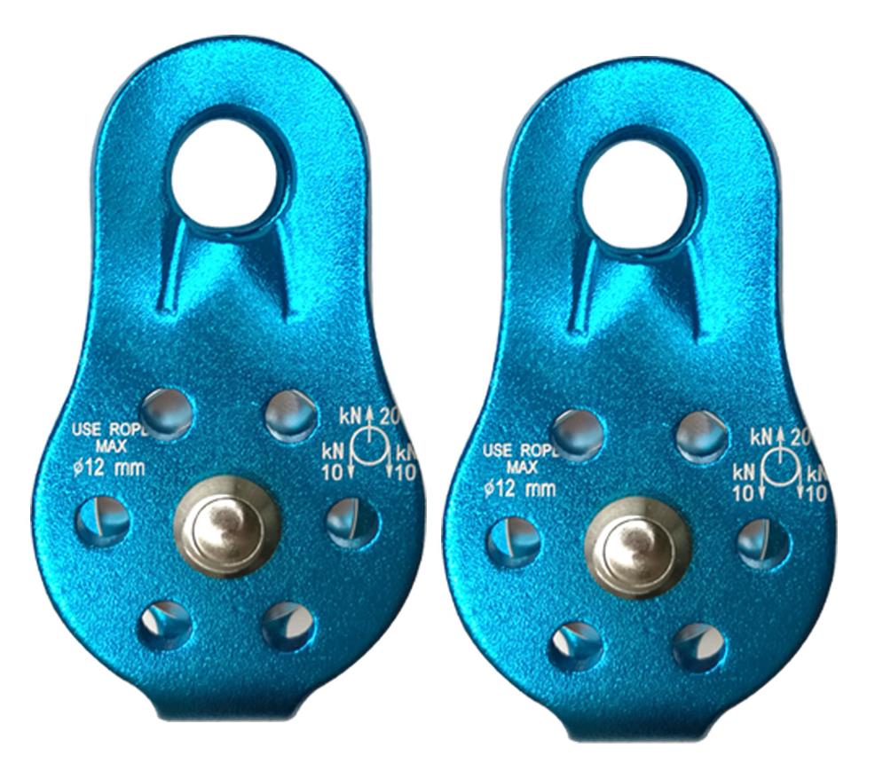 20KN Rope Climbing Single Fixed Pulley Mountaineering Zipline ...