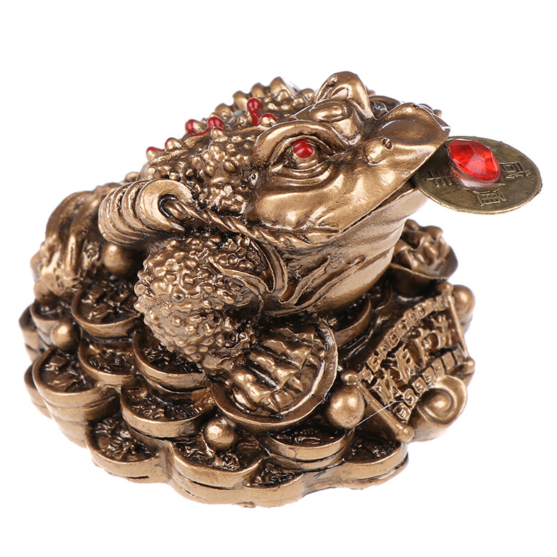 YONG Feng Shui Toad Money lucky Fortune Chinese Frog Toad Home Office Decoration