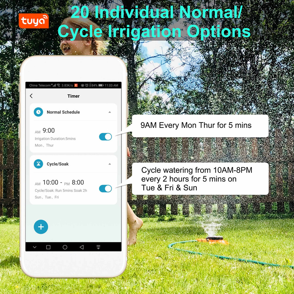 Cảm biến thông minh tuya Wifi làm vườn tưới tự động hẹn giờ tưới nước thiết bị tưới nước tự động vườn ban công mưa Cảm biến điều khiển hệ thống tưới thông minh điều khiển