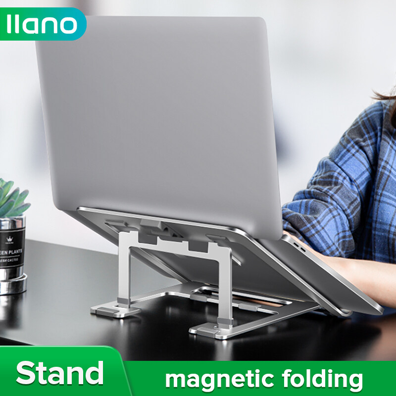 llano Portable Aluminum Alloy Magnetic Absorbent Stand Folding 6-gear Lifting Cooling Stand for Laptop and Ipad Singapore