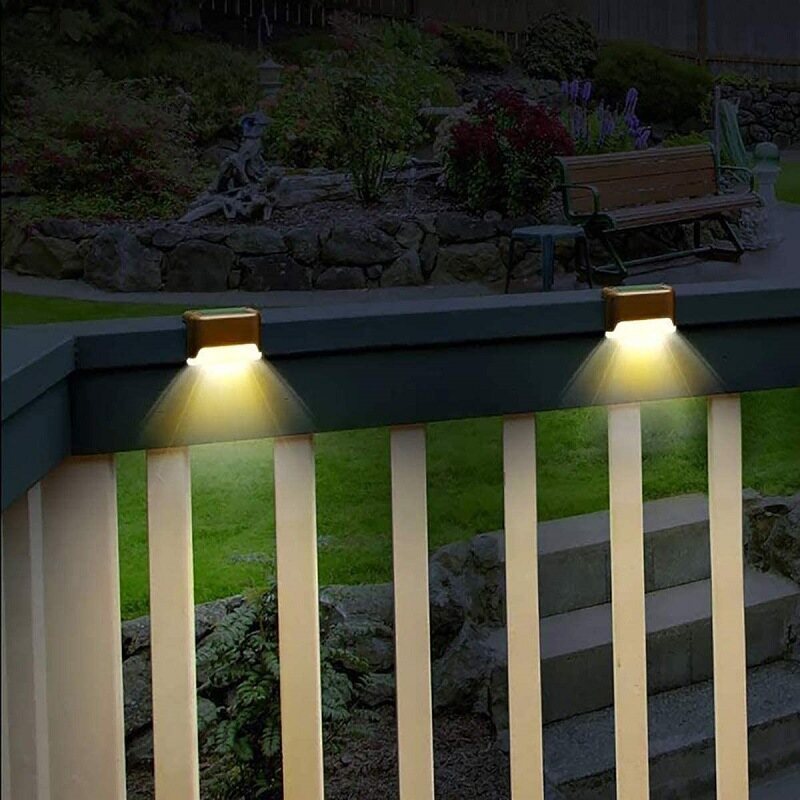 JIASHI Led Light Solar Light Solar Cells Fence Lamp Outdoor Lawn Garden Railing Lamp Step Lamp Garden Decoration Street Lamp Intelligent Light Controli