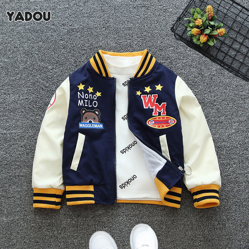 YADOU Boys jacket jacket fashion handsome jacket warm windproof jacket