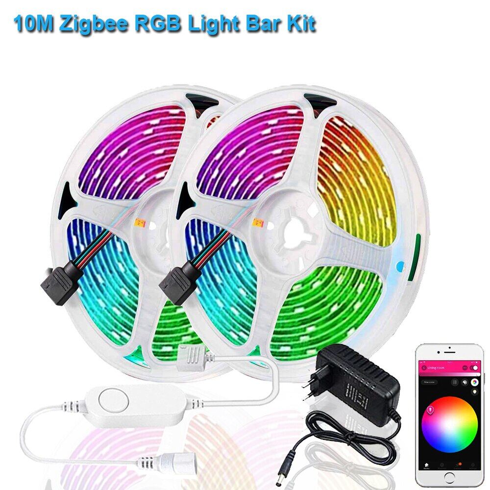 12V Zigbee Smart LED Strip RGB LED Strips Light Wireless Remote Control Support Tuya Smartthings Zigbee2mqtt Echo Google Home Explosive