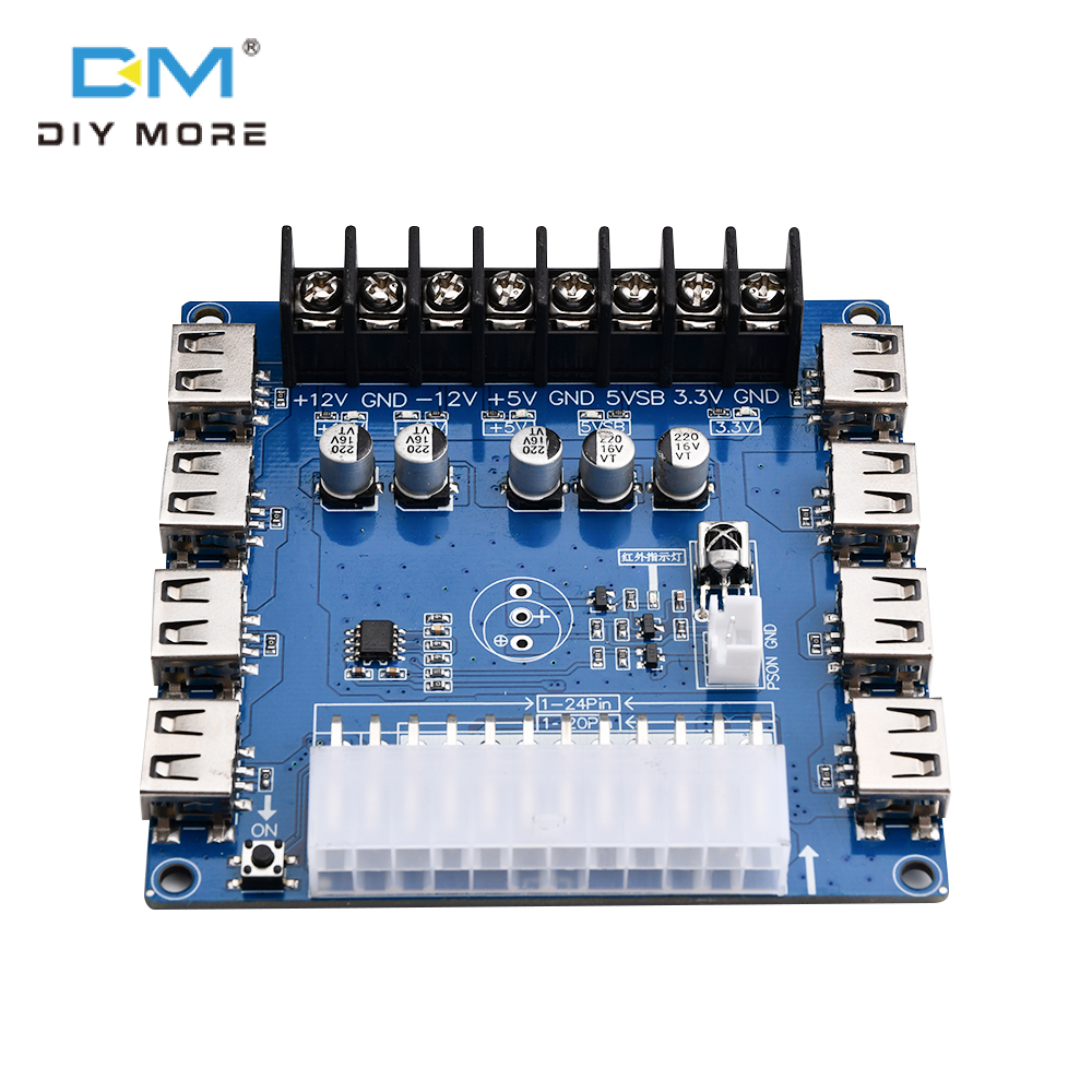 diymore USB Charging Desktop Chassis Power Adapter Board with Infrared Detection Function for TV Power Amplifier 5V/2A
