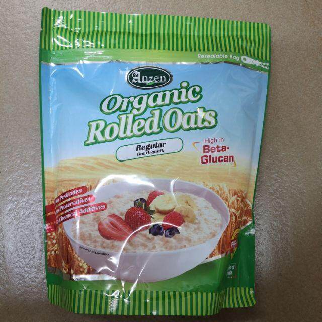 ANZEN ORGANIC INSTANT ROLLED OATS/REGULAR OATS 500G & 1KG Lazada