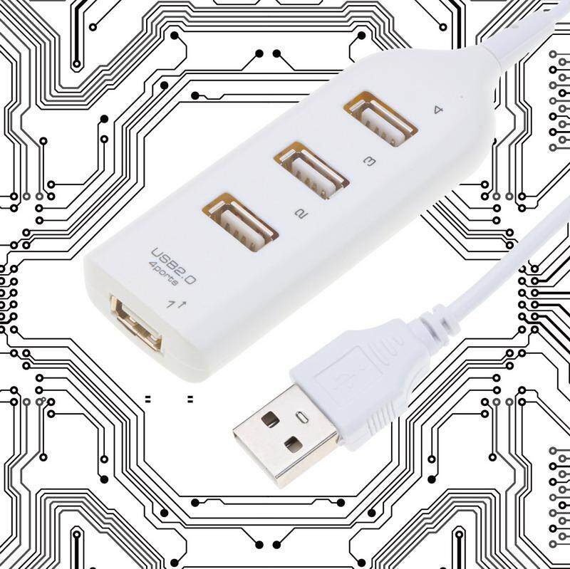KEBETEME Bộ Chuyển Đổi USB 4 Cổng Tốc Độ Cao Hub Mini USB 2.0 Đa Thông Minh Bộ Chia Mở...