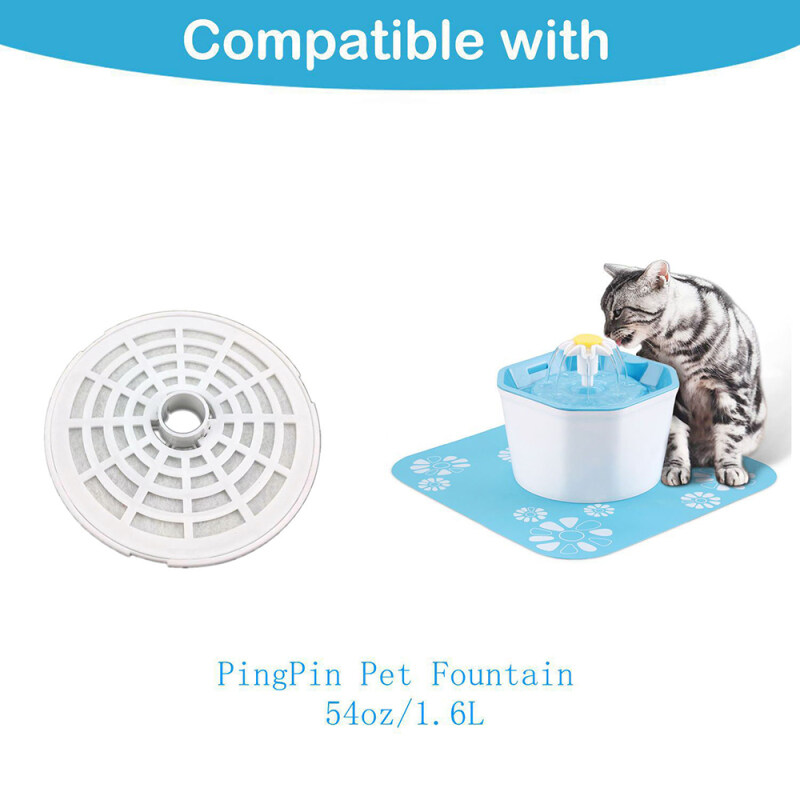 4PCS Đài Phun Nước Cho Mèo Phụ Tùng Thay Thế Bộ Lọc Bộ Lọc Cho PingPin Đài Phun Nước Đài Phun Nước Cho Mèo Dispenser