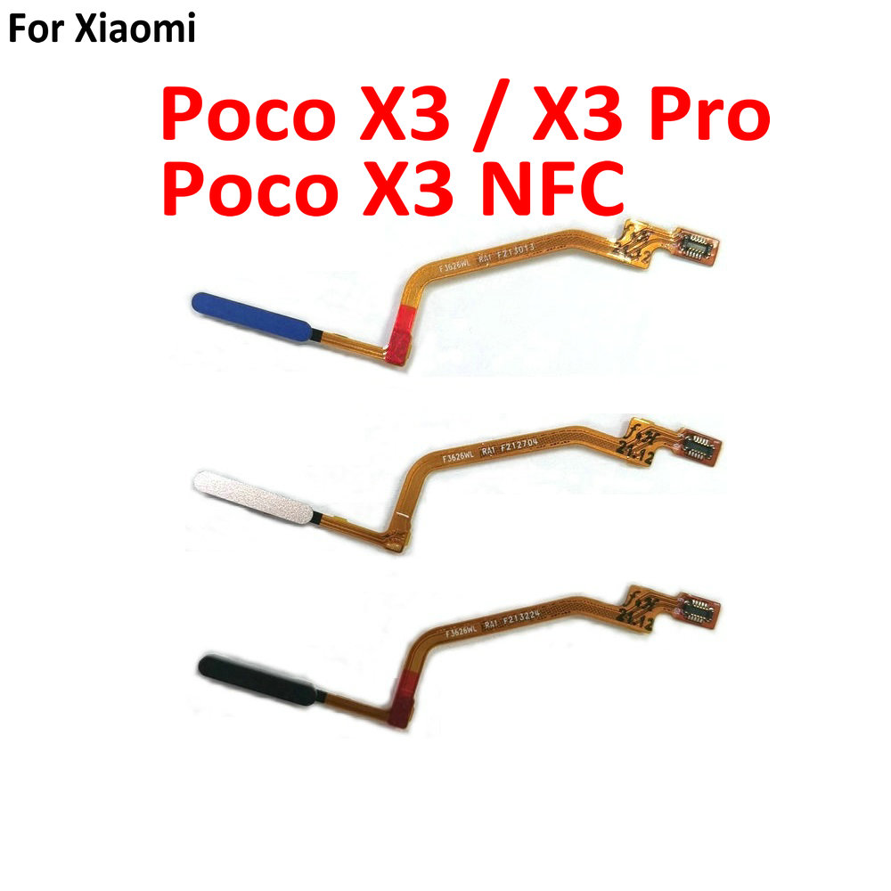 Máy Quét Vân Tay Cho Xiaomi Poco X3 NFC / Poco X3 Pro Nút Home Nút Vân Tay Cảm Biến Trả Lại Phím Cảm Biến