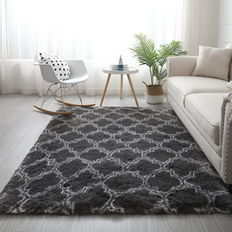 Tie-dyed carpet/living room floor mats/thick bedroom floor mats/full-covering living room blankets/room decoration balcony bay window stepping mats