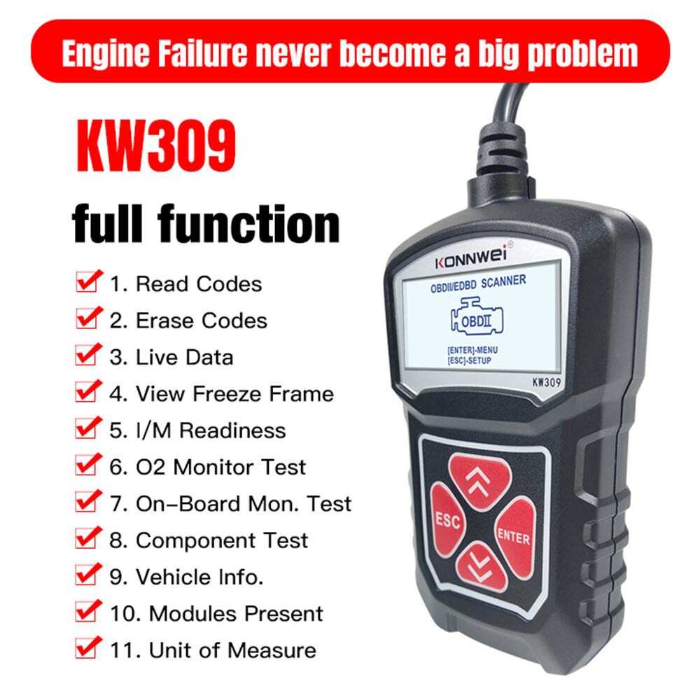KONNWEI KW309 Universal Car Scanner Professional Automotive Code Reader Vehicle CAN Diagnostic Scan Tool