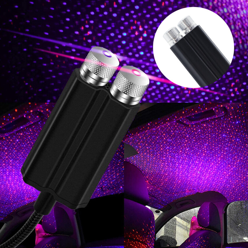 MA Car Roof Star Light Interior LED Starry Atmosphere Ambient Projector USB Decoration Night Home Decor Galaxy Lights