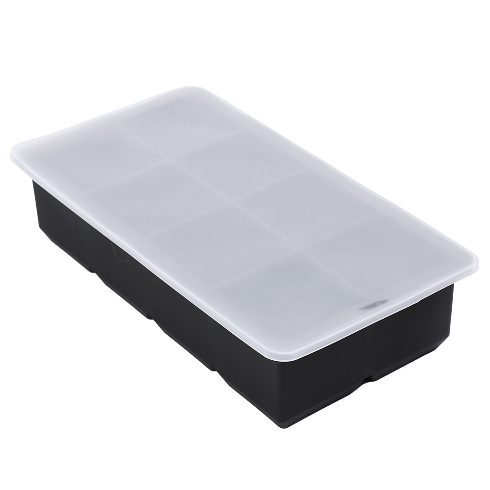 Food grade ice cube tray mold 4/6/8 grid square ice cube maker jelly pudding tool