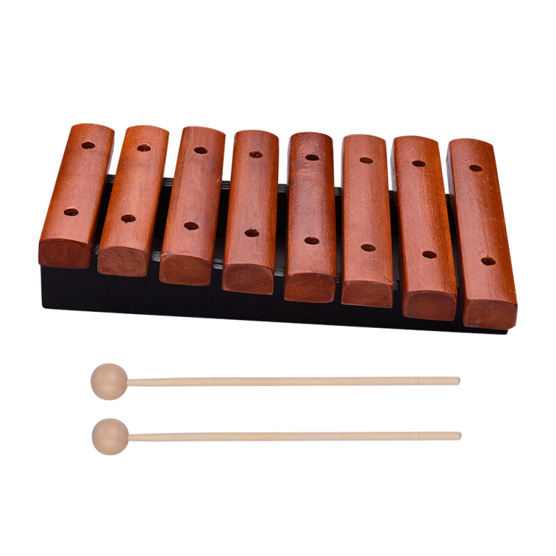 Nhạc Cụ Xylophone Gỗ 8 Nốt Bao Gồm 2 Vồ Gỗ Cho Trẻ Em Trẻ Em Giáo Dục Âm Nhạc Đồ Chơi