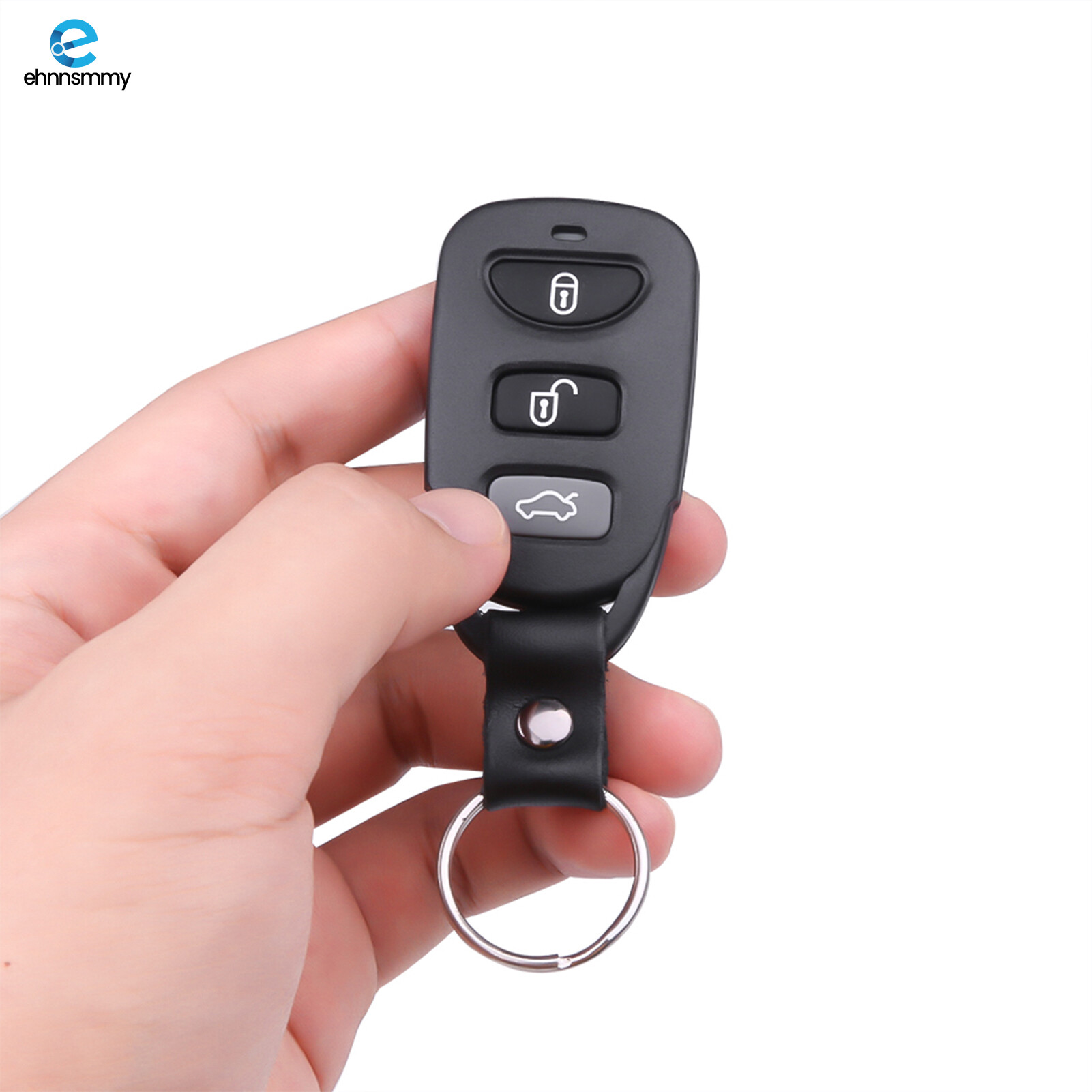 4-Button Learning Remote Control Clone Fixed Learning Code RF Transmitter with Key Ring for Cars Garage Doors Gates