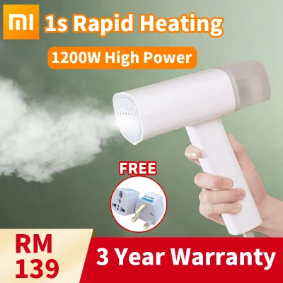 [2 Years Warranty +Malaysia Plug] Xiaomi Iron Steamer Can Iron And Hang Iron 1200W Portable Iron Steamer Handheld Iron Steamer Suitable For A Variety Of Clothes And Has Power Safety Protection Smart Iron Steamer High-pressure Steam Iron Steamer
