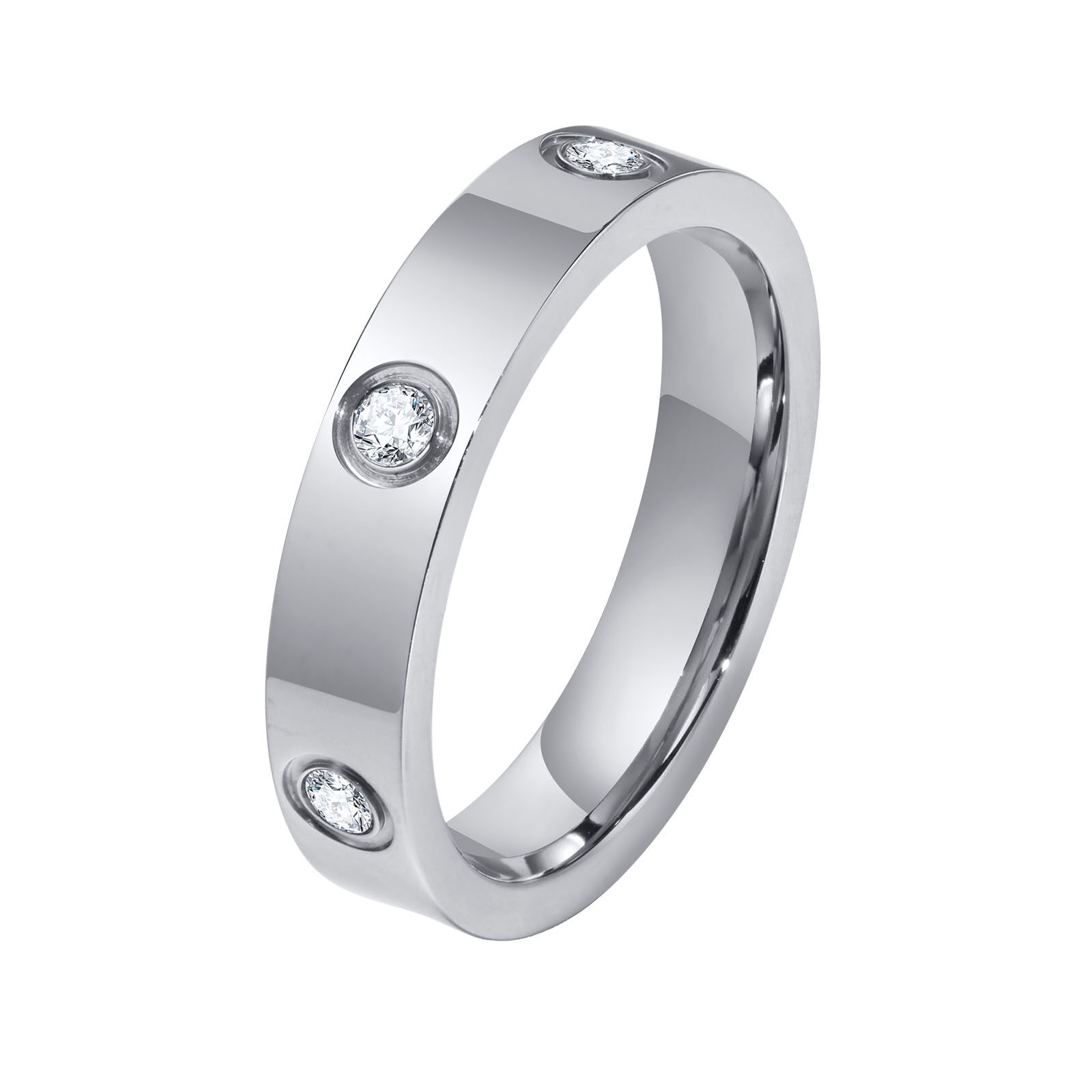 Vnox Chic Love Promise Rings for Women,Gold Color Cubic Zirconia Stainless  Steel Wedding Band Jewelry,Birthday Gifts for Her