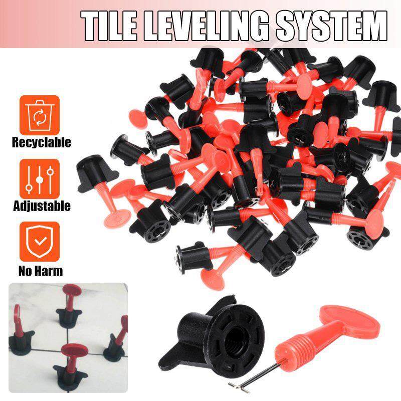 50 Sets Plastic Ceramic Leveler Tools T Leveling System Kits For Tiles