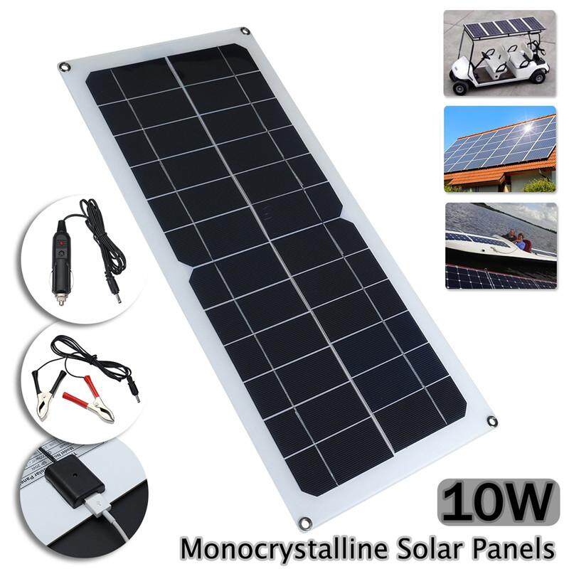 【Free Vận Chuyển + Đèn Flash Deal】5Pcs 10 W 5 V 12 V Monocrystalline Bảng Điều Khiển Năng Lượng Mặt Trời Sạc Pin RV Motorhome Tàu Thuyền