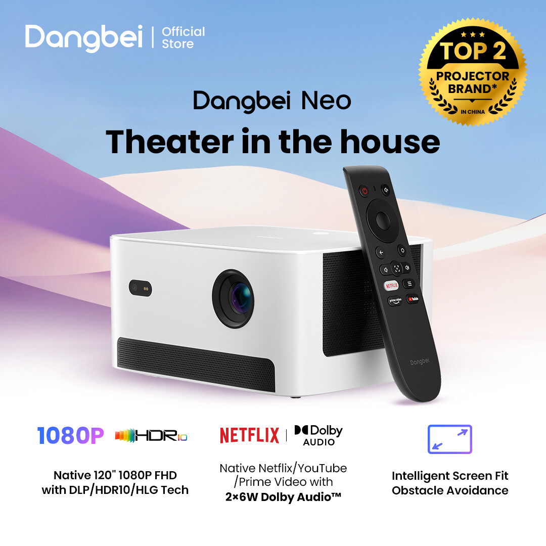 Dangbei Neo Smart Projector | 1080P FHD with DLP/HDR10/HLG Dangbei Neo Smart Projector | 1080P FHD with DLP/HDR10/HLG
