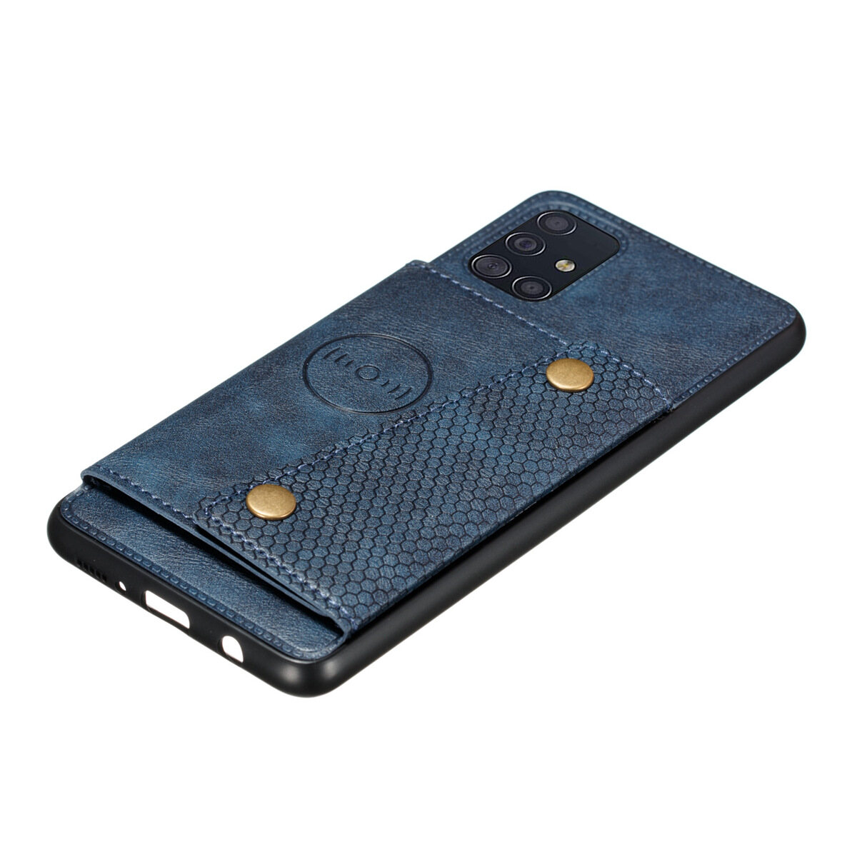 Cho Samsung A51 A71 da trường hợp nhiều Folio lật Bìa Wallet trở lại trường hợp vỏ, có thể làm việc với gắn trên xe hơi, ẩn thẻ tín dụng ID khe giữ, retro nút kim loại clasp, đứng hỗ trợ