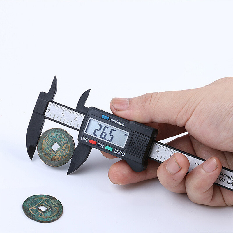 Digital Caliper 150mm Micrometer Auto Measuring Tools Universal Digital Scale Ruler With Screen Depth Gauge Vernier Accurate Instrument LCD Electronic Vernier Caliper Carbon Fiber Micrometer Gauge Home