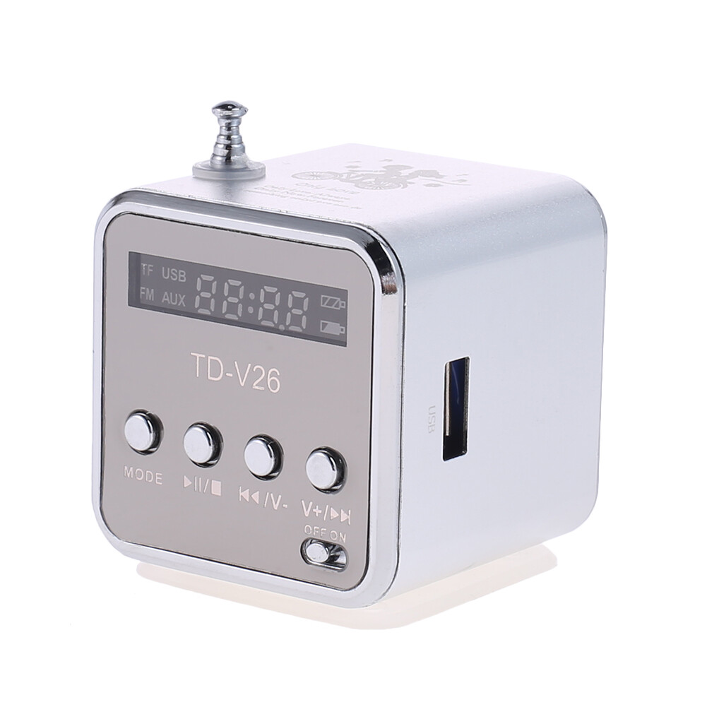 TD-V26 Mini Radio FM Digital Portable Speakers w/Receiver Support TF Card