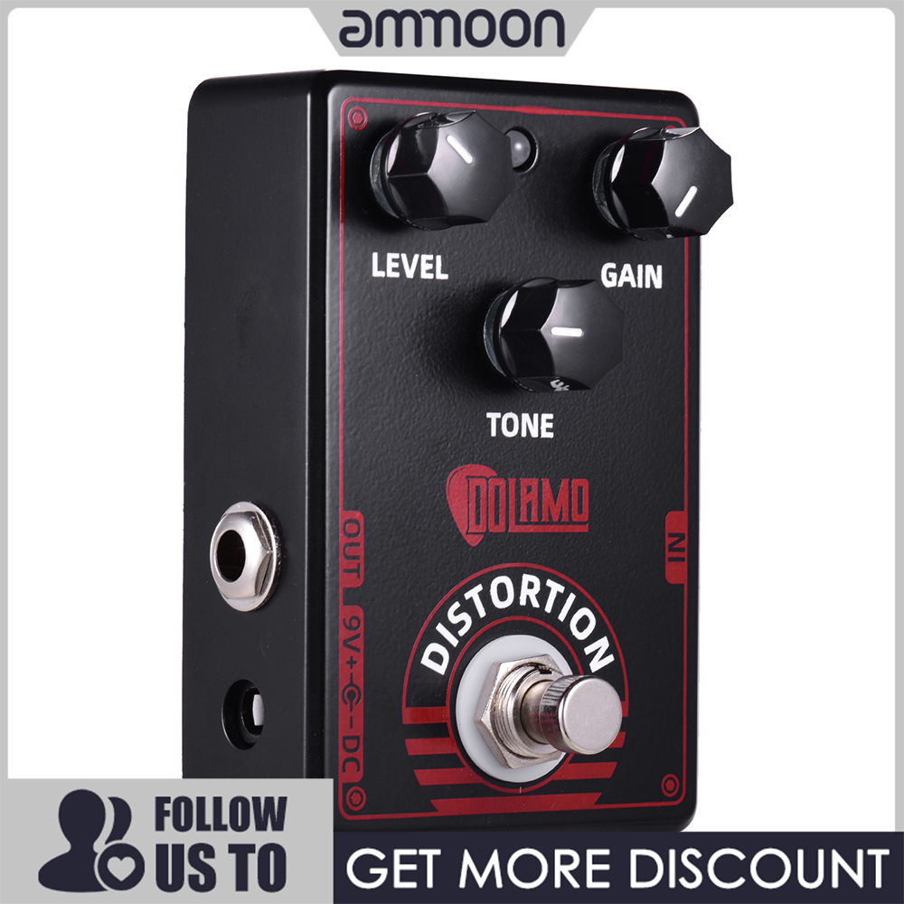 [ammoon]quà bí mật Dolamo D-4 High Gain Distortion Guitar Effect Pedal True British Style Effect Pedal with True Bypass for Electric Guitar