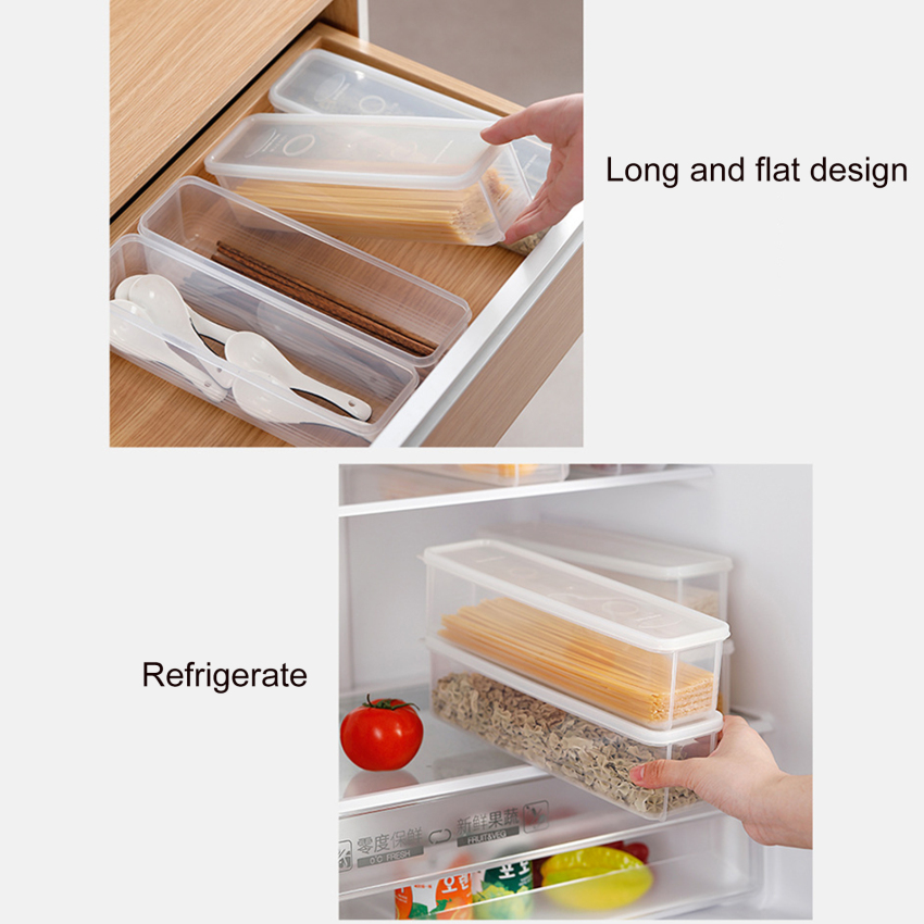 Kitchen Noodle Spaghetti Container Household Cereal Preservation Storage Box with Cover Spaghetti Box Kitchen Food Container