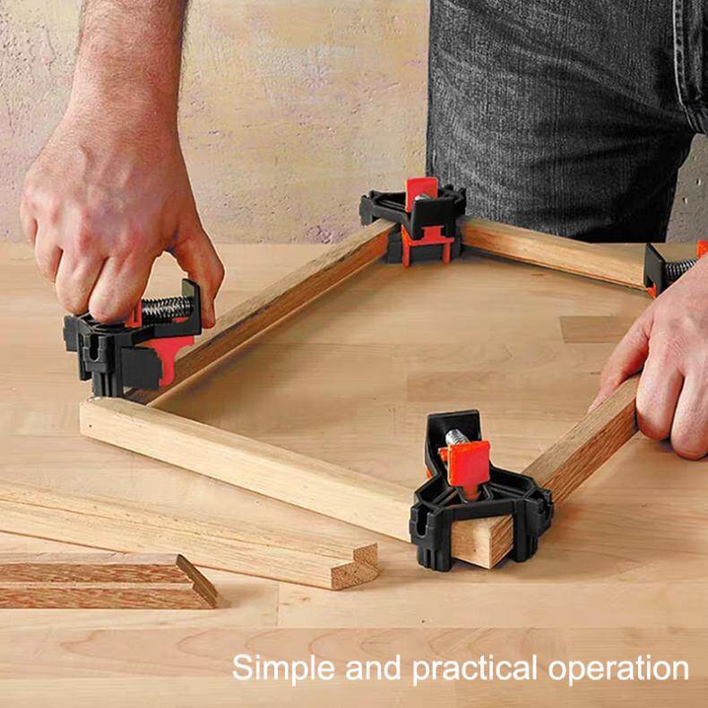 ChgImposs 4 Cái Kẹp Góc Phải Cố Định Nhanh Kẹp Góc 90 Độ Mộc Kẹp Khung Lò Xo Cho Bể Cá Kính/Khung Ảnh Gỗ/Giá Sách/Đồ Gỗ