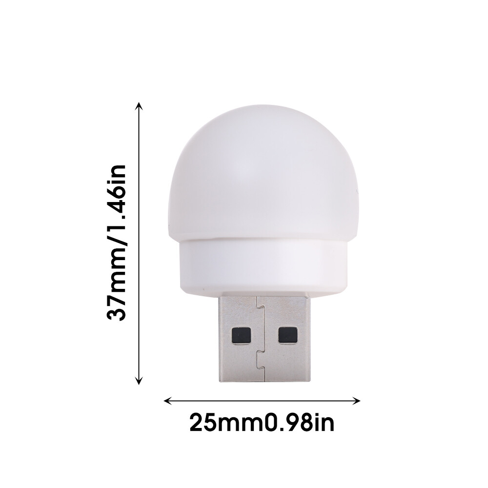 4PCS USB Plug Book Lights Computer Mobile Power Charging Led Night Light Eye Protection Reading Light Mini Round Desk Lamp Bulb