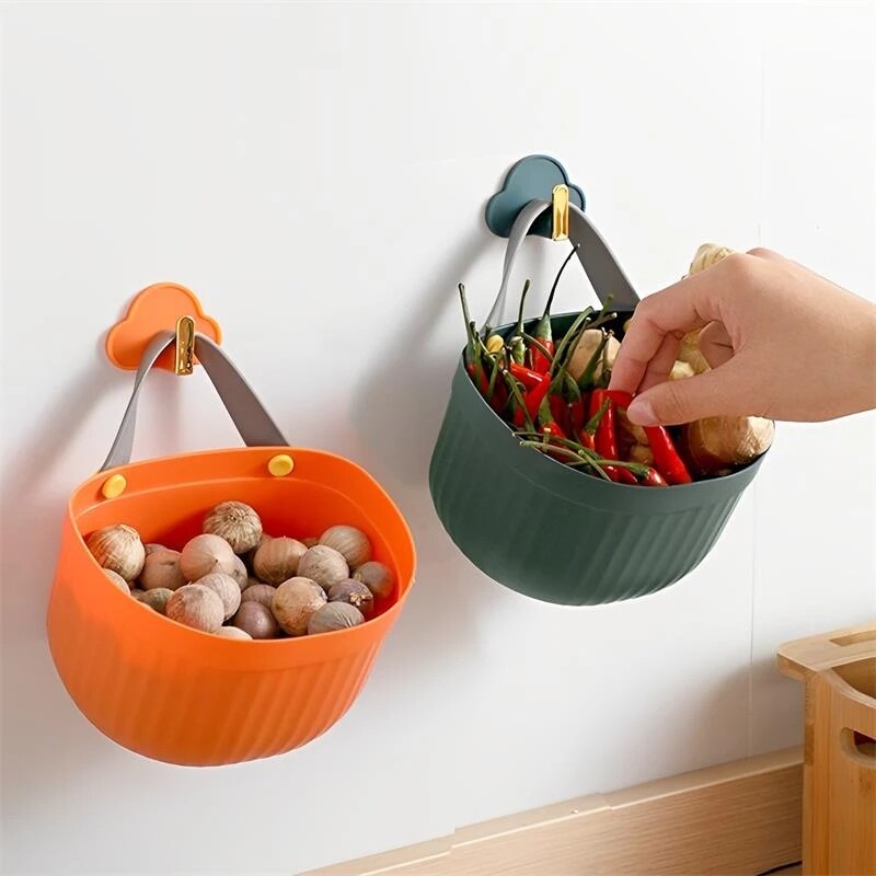 Nhà bếp hành tây lưu trữ giỏ treo tường lưu trữ hộp giá nhỏ phòng tắm cạnh giường ngủ giỏ treo gừng tỏi lưu trữ giỏ