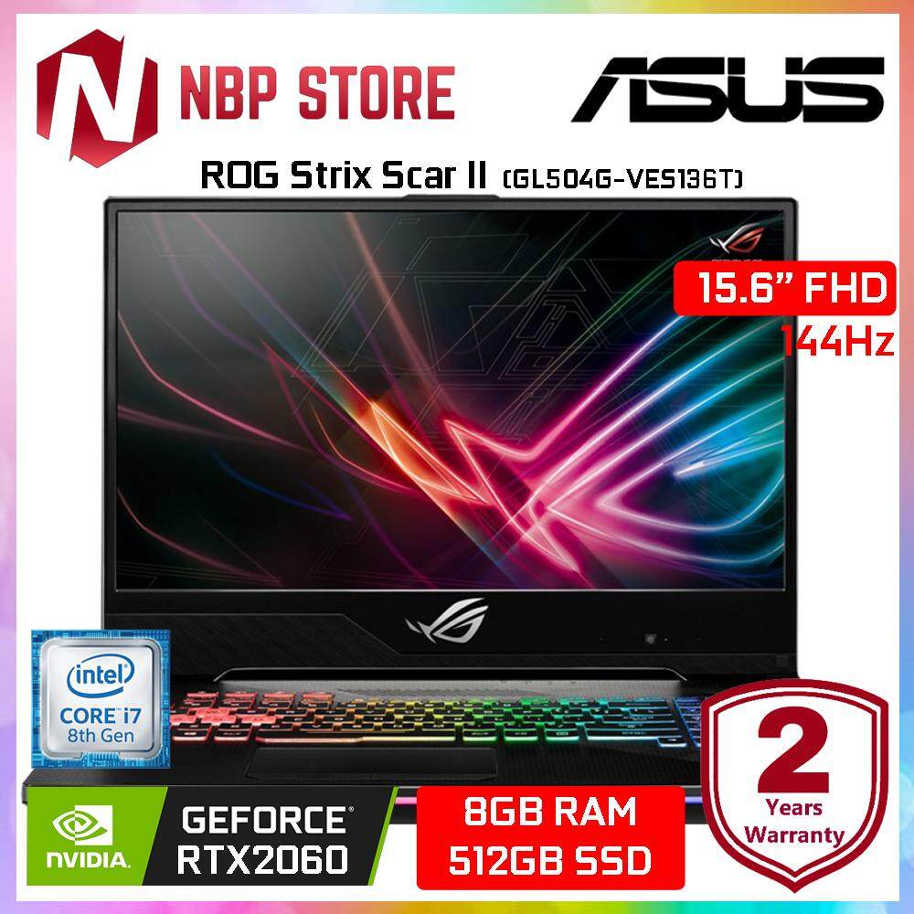 Asus ROG Strix Scar II GL504G-VES136T 15.6 FHD IPS Gaming Laptop ( i7-8750H, 8GB, 512GB, RTX 2060 6GB, W10 ) Malaysia