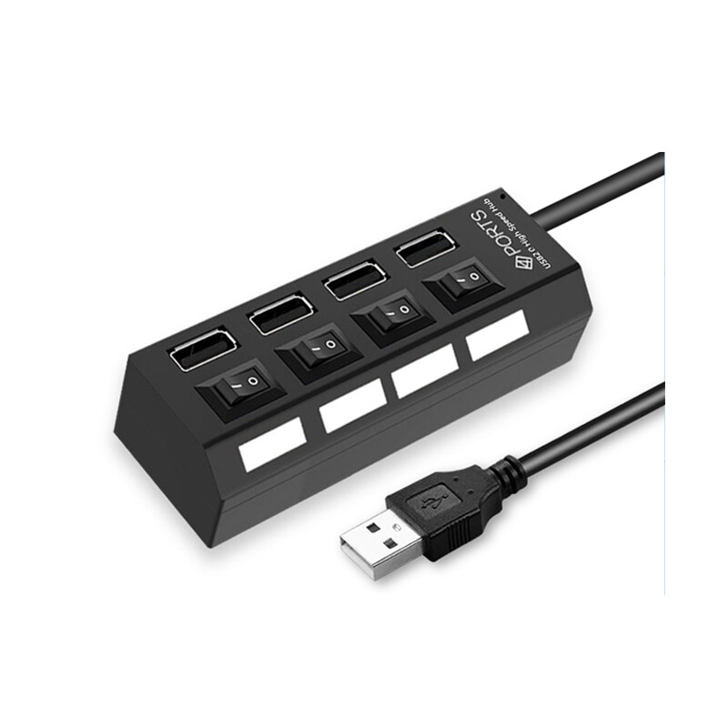 Kebidumei usb hub 7 ports usb2.0 hub led indicator switch adapter