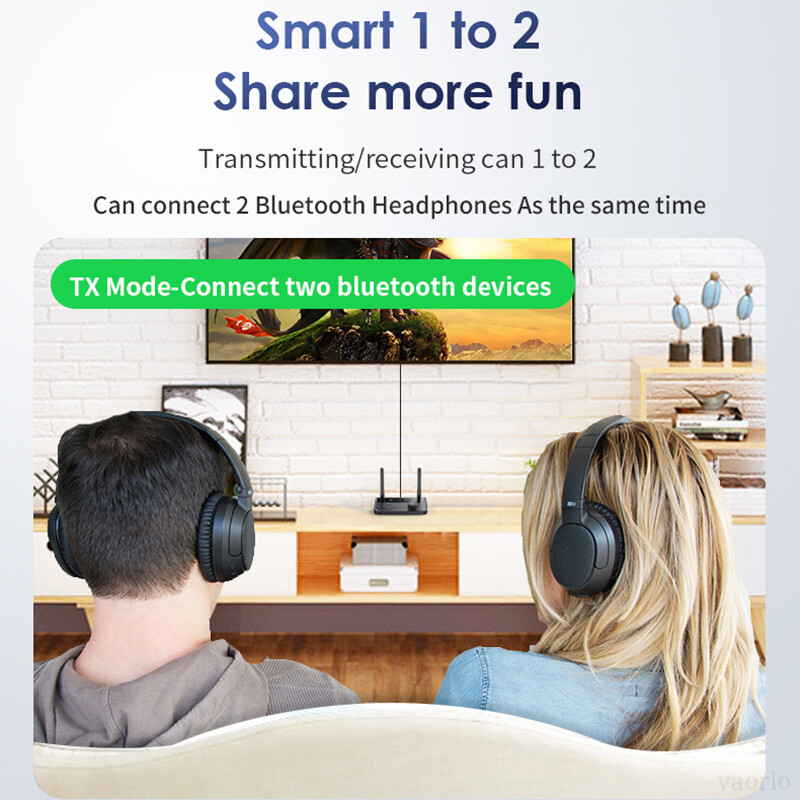 VAORLO Bộ Thu Phát Bluetooth 5.3 Đa Điểm 2 Trong 1 Với Điều Khiển Âm Lượng Bộ Chuyển Đổi Âm Thanh Không Dây Âm Thanh Nổi AUX 2 RCA 3.5Mm Cho Loa Máy Vi Tính Xe Hơi Bộ Khuếch Đại