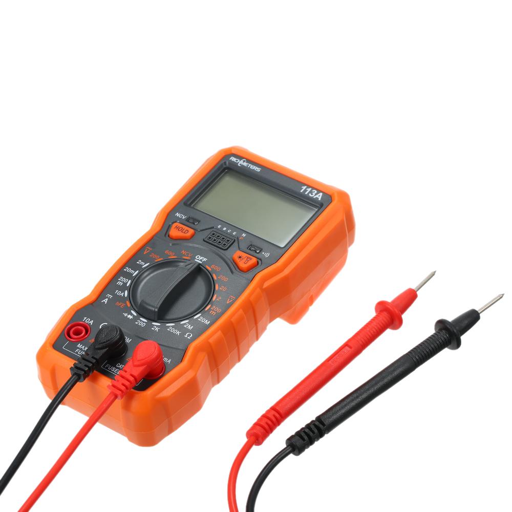 RICHMETERS RM113A NCV Digital Multimeter 2000 Counts HFE AC/DC Voltage Measuring Meter  with Magnetic Suction Flash Light Backlight Large Screen Multi-meter
