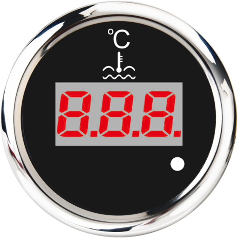 52mm 40-120℃ Digital Water Temperature Gauge Waterproof Water Temperature Temperature Gauge Instrument Indicator With M16*1.5 Water Temperature Sensor For Car Boat Motorcycle Truck Accessories