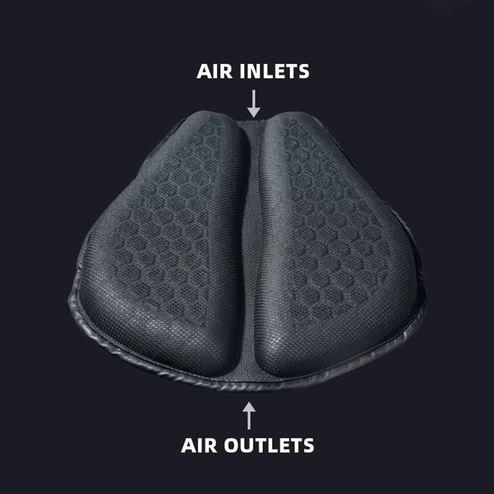 Universal 3D Motorcycle Shock-absorbing Cushion Breathable Seat Protector Thickened Motorcycle Seat Pad Petal Upgraded Air Duct Cooling Down For Comfortable Travel