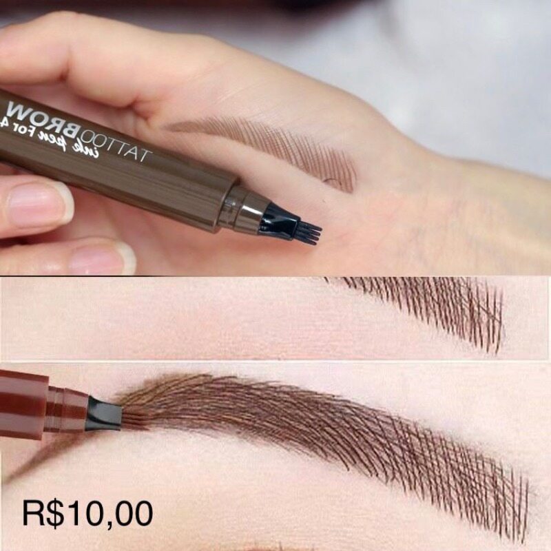 Bốn Bút chì kẻ lông mày không thấm nước rất tốt lông mày dạng lỏng Bút chì kẻ lông mày