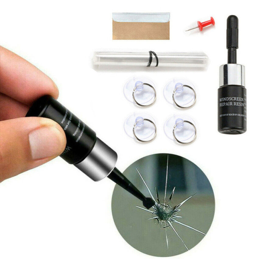 【Ready Stock】Car Windshield Repair Tool DIY Car Window Repair Tools Window Glass Curing Glue Auto Glass Scratch Crack Restore Kit