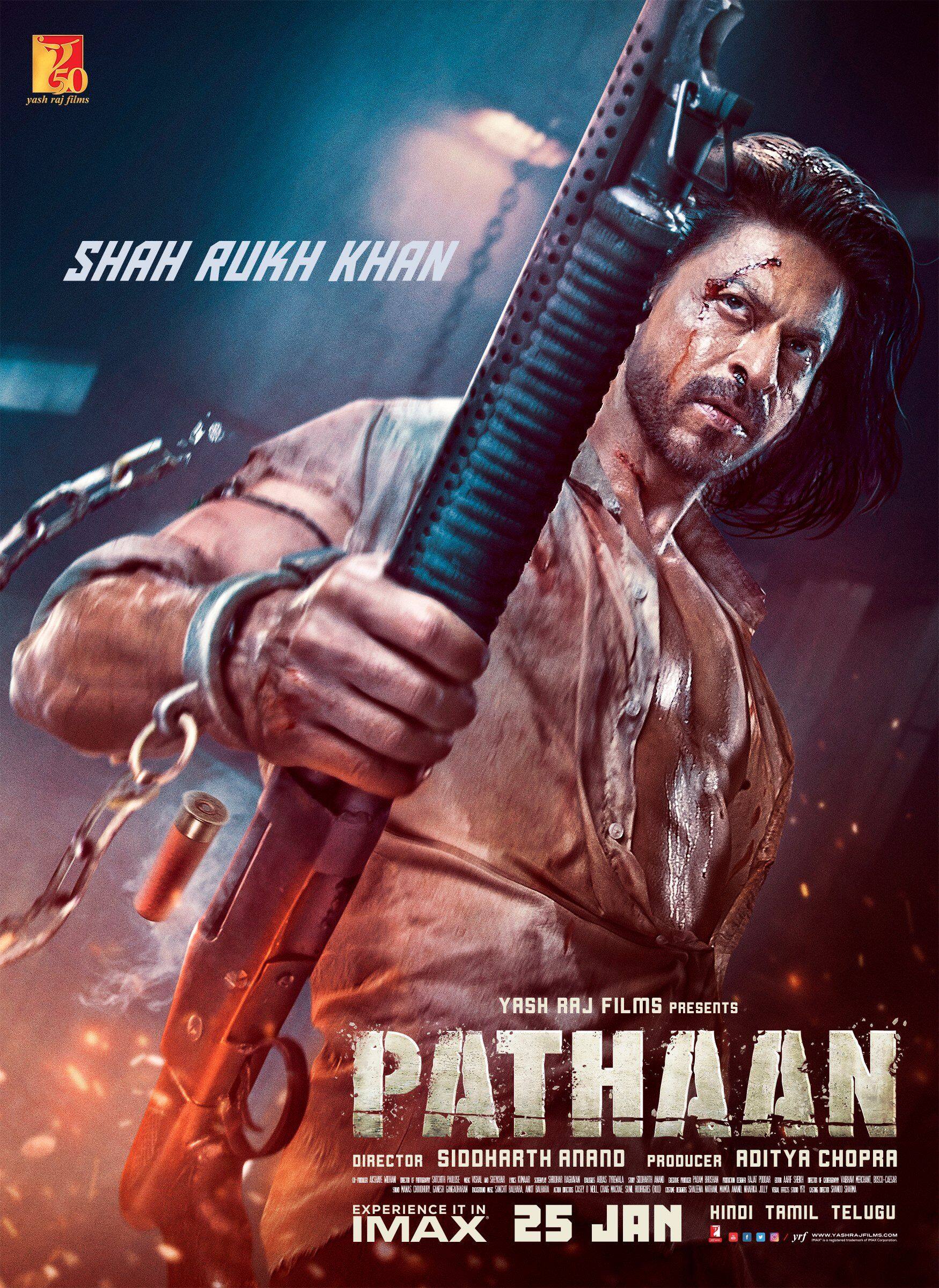 Shah Rukh Khan Movie Pathaan Film Movie Poster Lazada