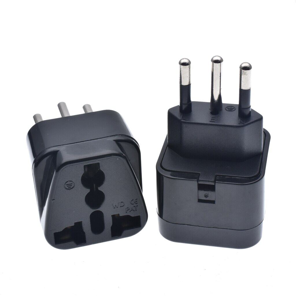 Brazil Brazilian 3pin AC Power Plug UK/US/EU To Brazil Brasil Socket